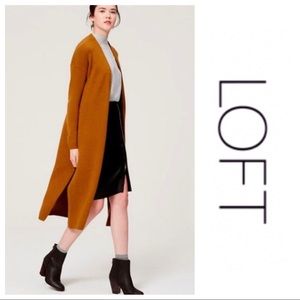 LOFT Long Line Open Front Sweater